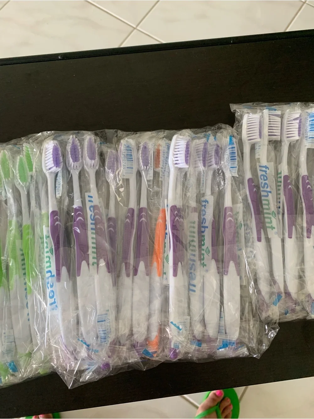 60 individually sealed toothbrushes